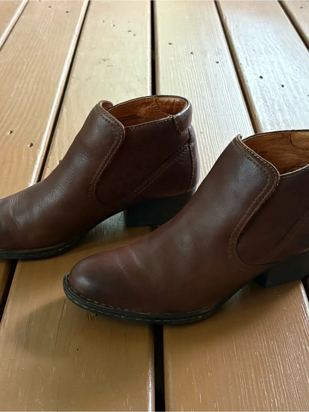 Born Ankle Boots Size 8.5 Women's  Brown Leather Rachell